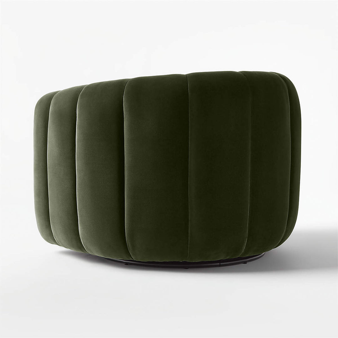 Fitz Green Velvet Swivel Chair