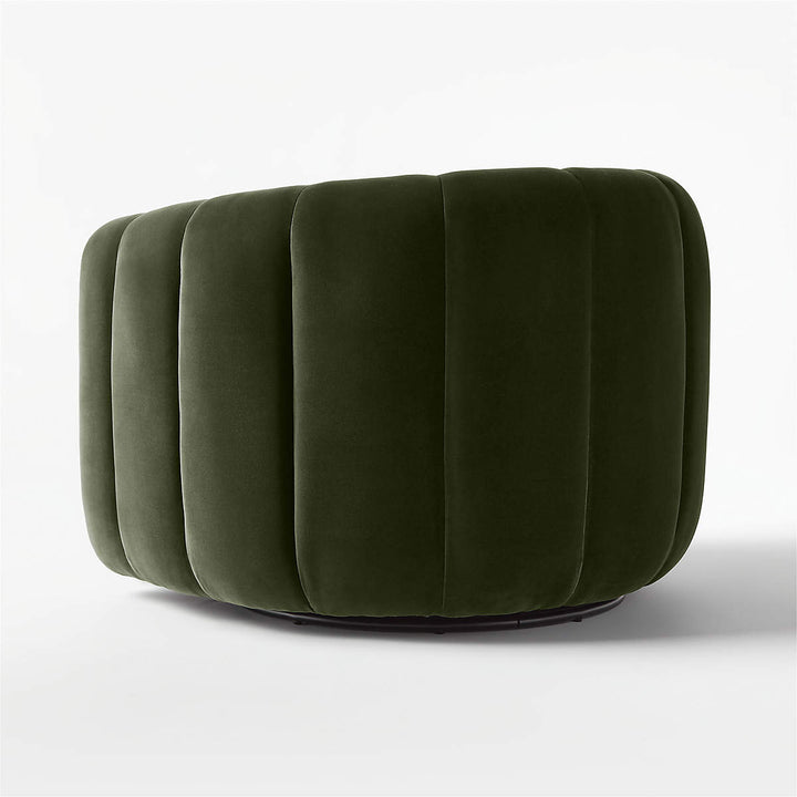 Fitz Green Velvet Swivel Chair