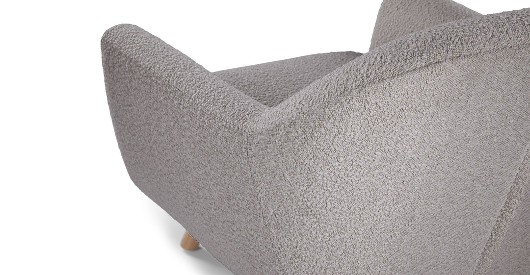 Gabriola Dover Gray Boucle Lounge Chair