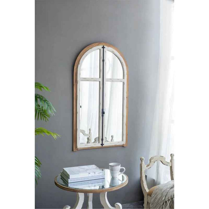 Arch Wood Wall Mirror-27.5"x48"