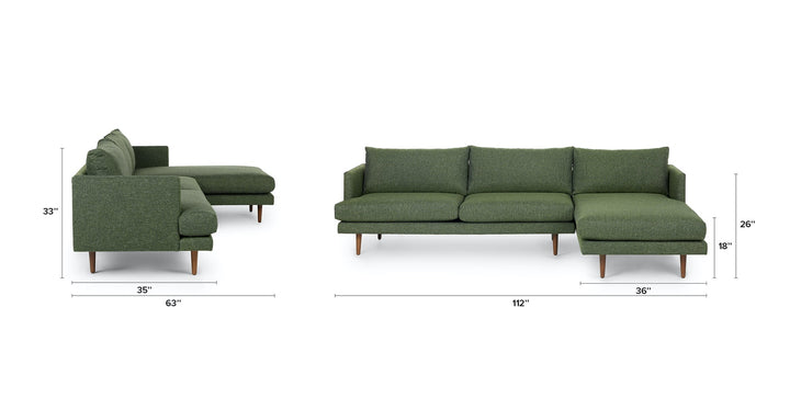 Burrard forest green right sectional