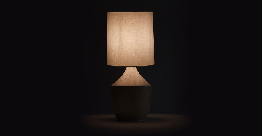 Rama White Table Lamp - 28"