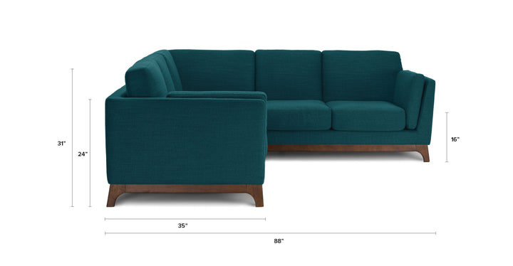 Ceni Lagoon Blue Corner Sectional
