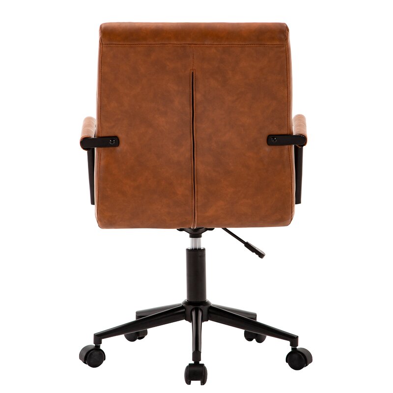 Stephanie Faux Leather Office Chair with Steel Base