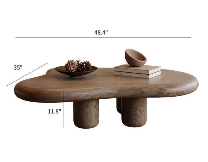Babajide 48.4inch Cloud Shape Brown four leg Coffee Table