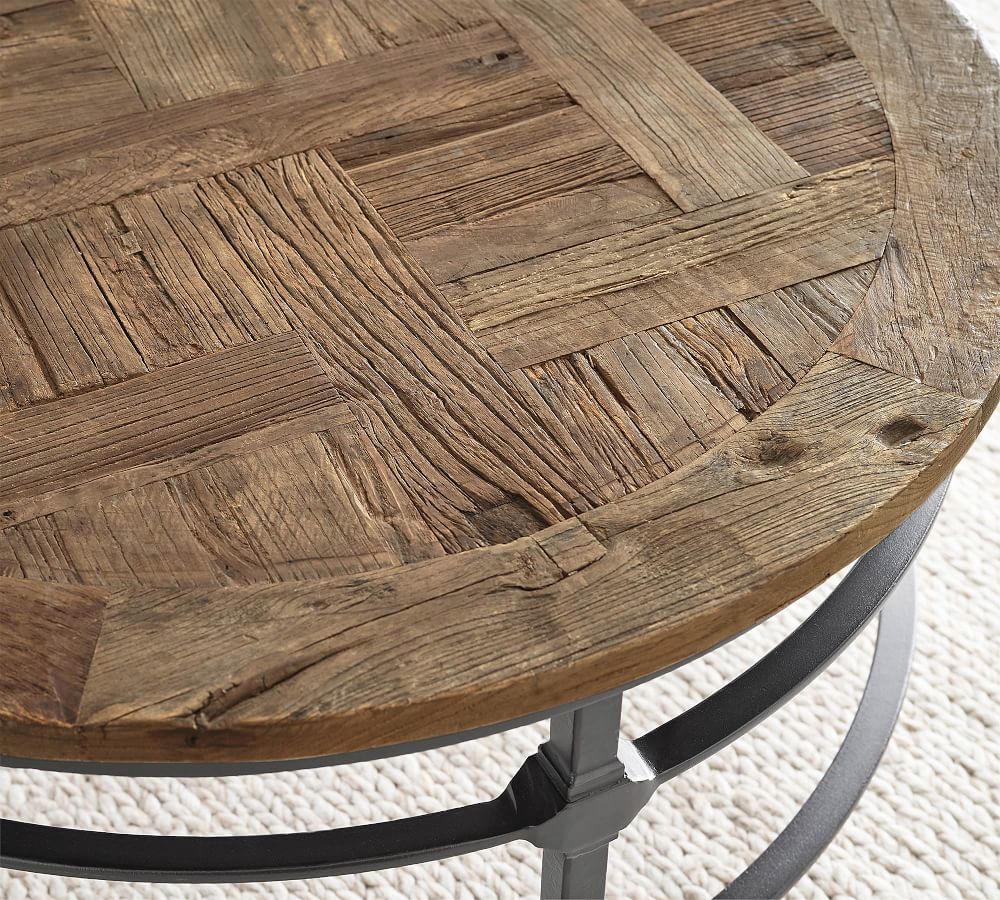 Parquet Reclaimed Wood Round Coffee Table