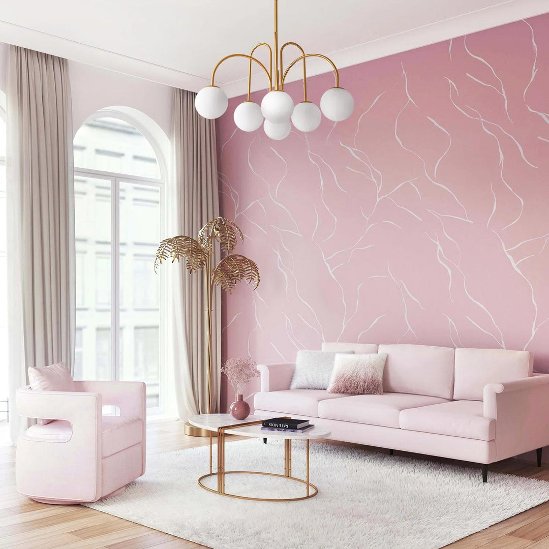 6 Light Dimmable Sputnik Geometric Chandelier