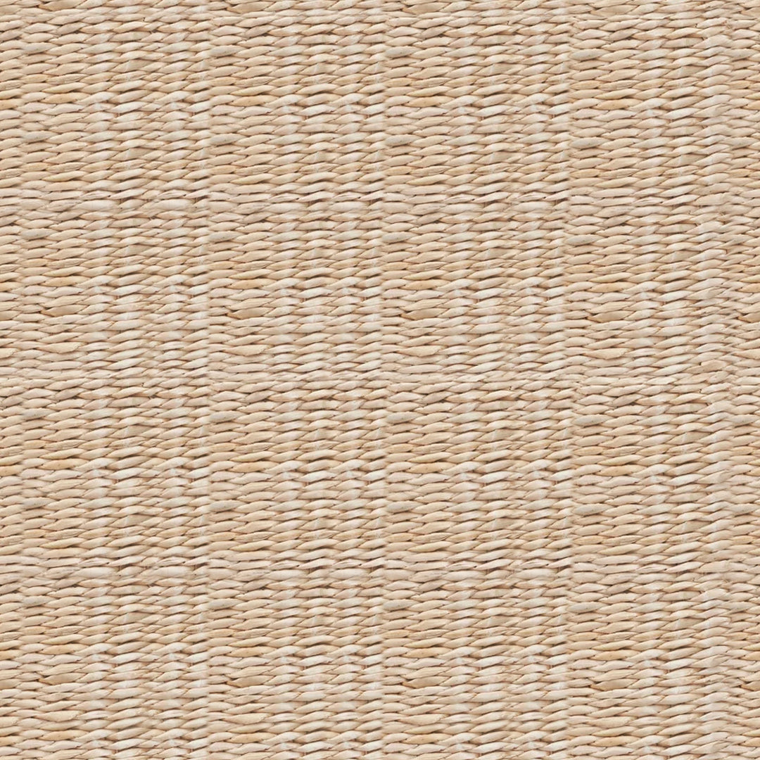 Cattail and Paper Terra Basket Two Tone Wicker Basket with Handles