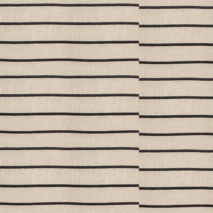 Casse Black and Ivory Striped Throw Pillow-20"x13"