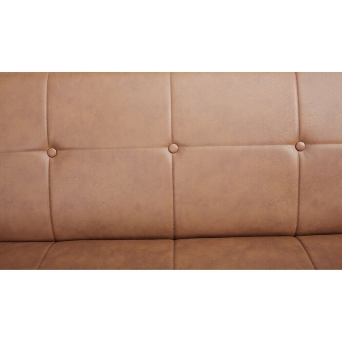 Graham 85.43 Wide Faux Leather Square Arm Reclining Sleeper