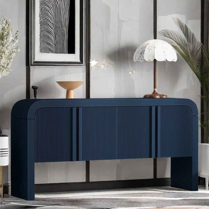 Himanshi Striped Sideboard with 4 Doors