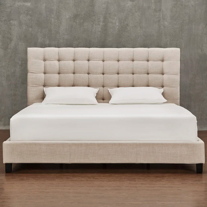 Trevoux Tufted Upholstered Low Profile Platform Bed