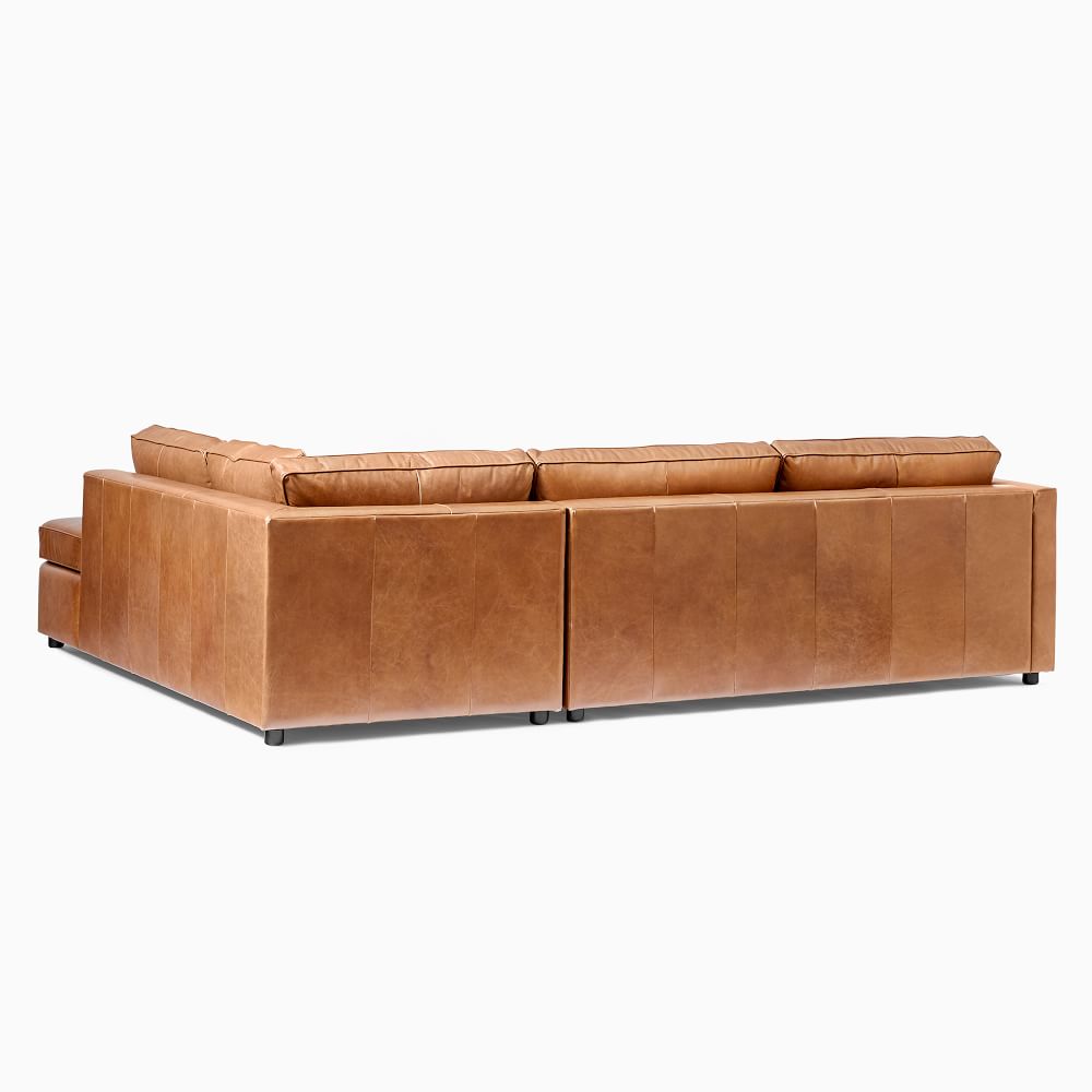 Harris Leather 2-Piece Terminal Chaise Sectional