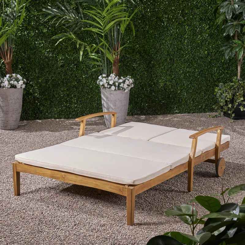 Reisterstown 79.25 Long Reclining Acacia Double Chaise