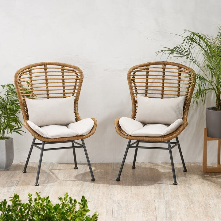 Kidsgrove Patio Chair with Cushions Set of 2