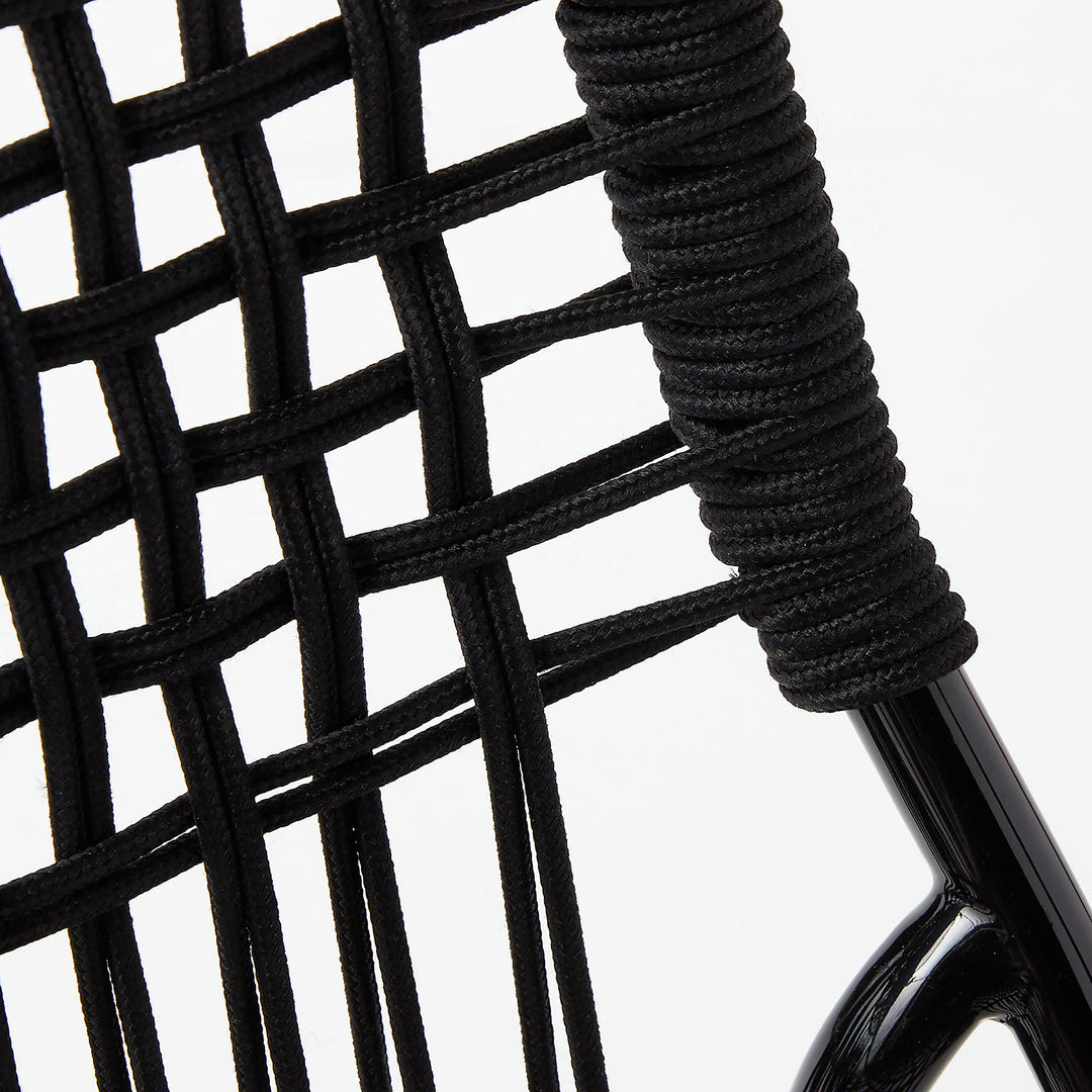 Virve Black Rope Outdoor Dining Chair