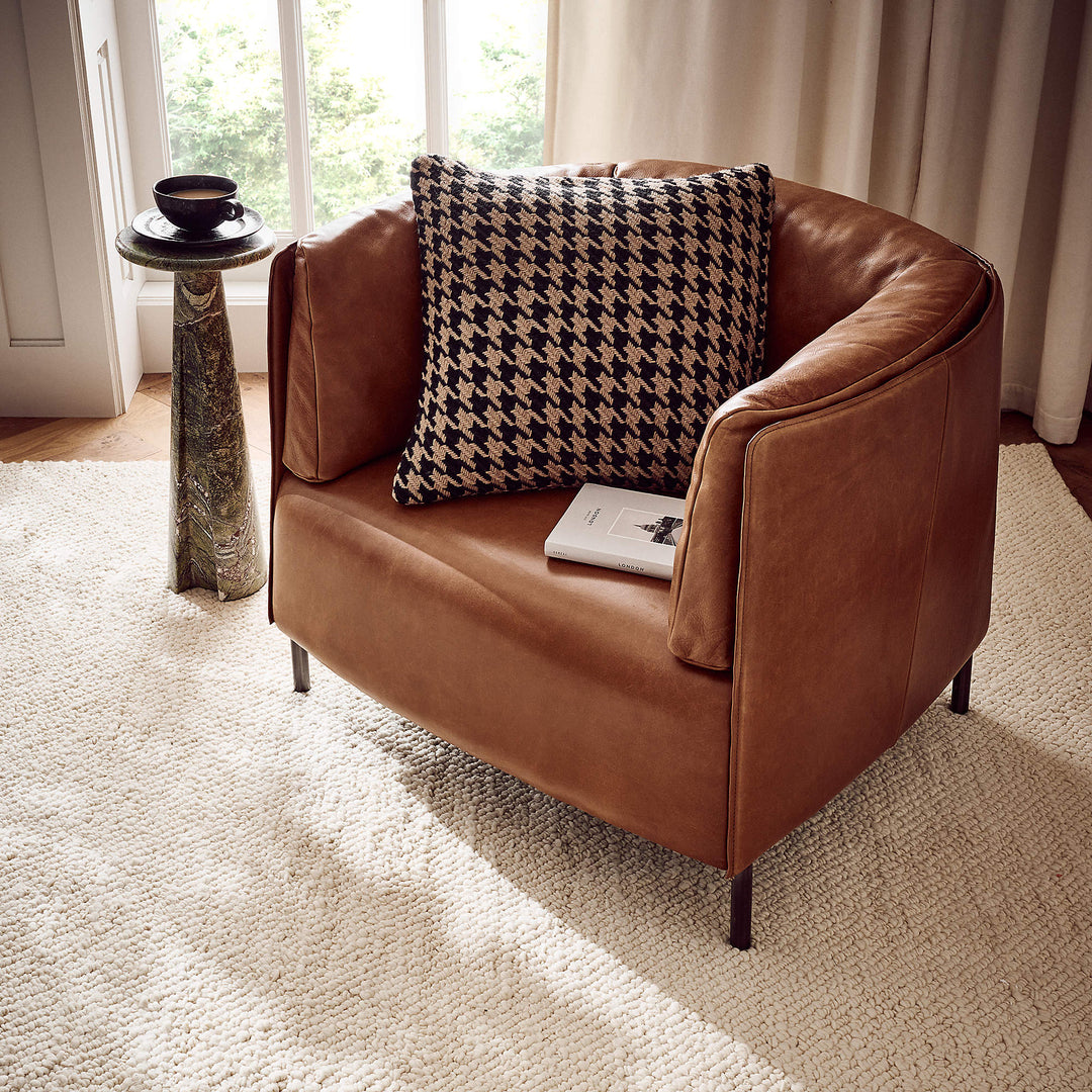 Clarendon Saddle Leather Accent Chair