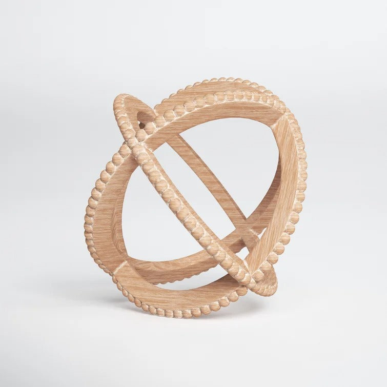 Delaney Decorative Ball Table Accent with Bead Trim