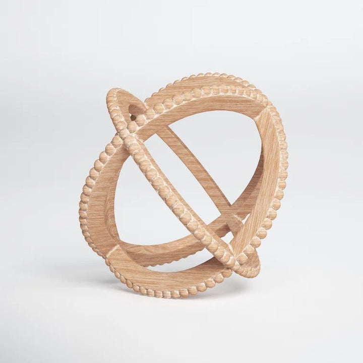 Delaney Decorative Ball Table Accent with Bead Trim