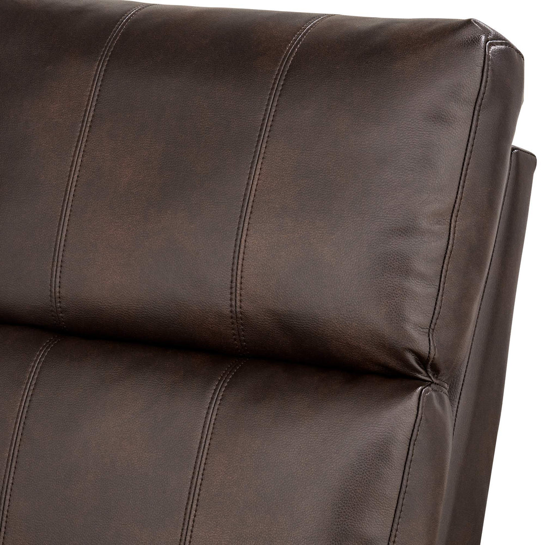 Evan Charleston Chocolate Faux Leather 3 Way Recliner Chair