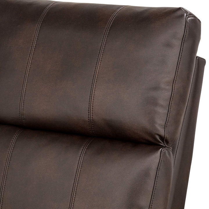 Evan Charleston Chocolate Faux Leather 3 Way Recliner Chair