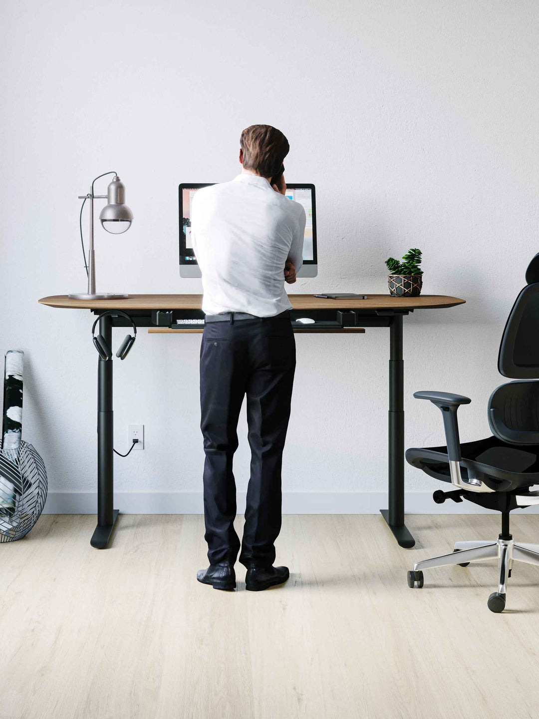 Soma Height Adjustable Standing Desk with Drawer