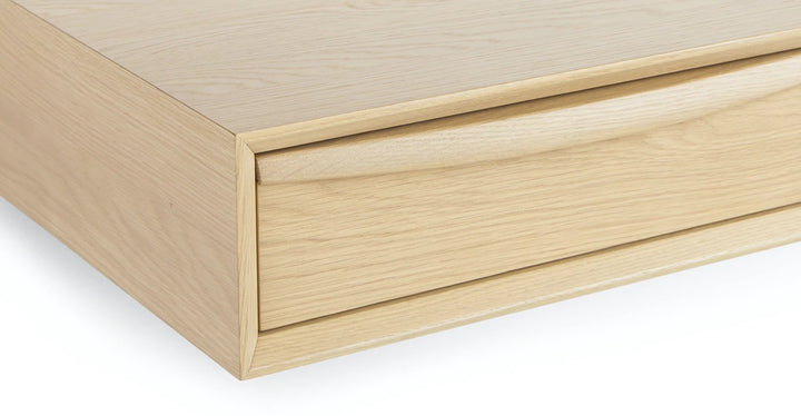 Lenia White Oak Floating Nightstand