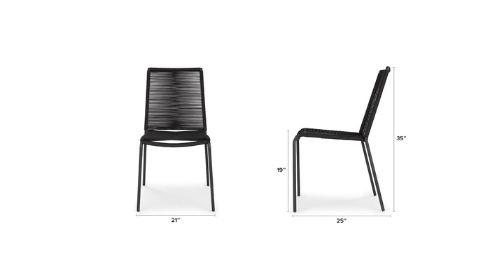 Zina Ember Black Dining Chair