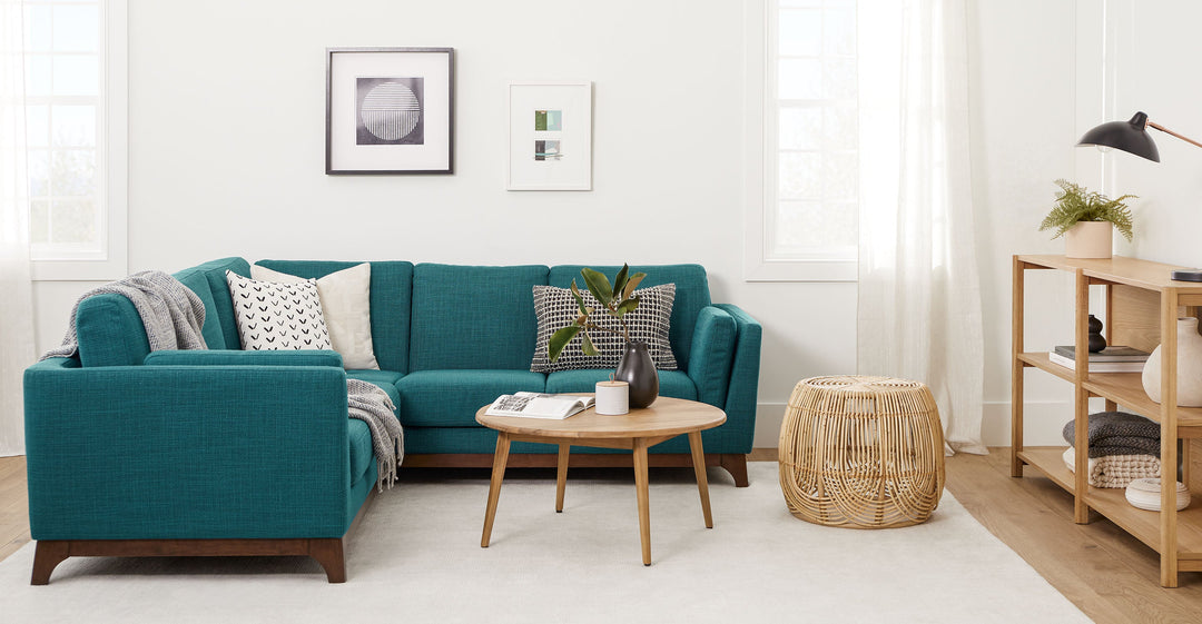 Ceni Lagoon Blue Corner Sectional