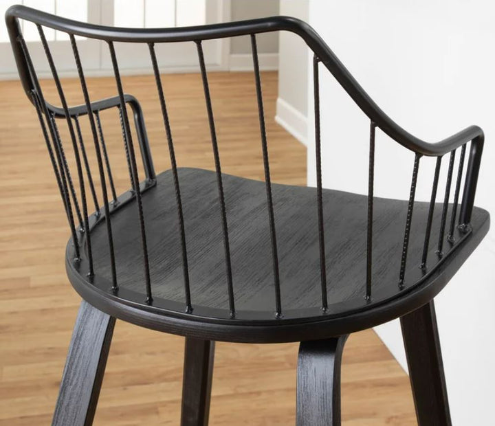 Lindauer Solid Wood Bar Stool