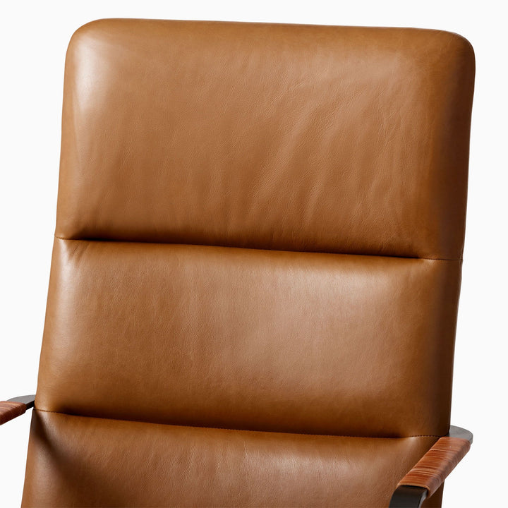 Cooper Mid- Century High Back Leather Swivel Office Chair