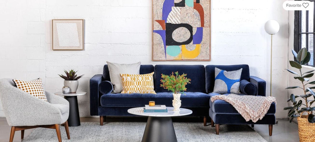 Sven Cascadia Blue Right Sectional Sofa