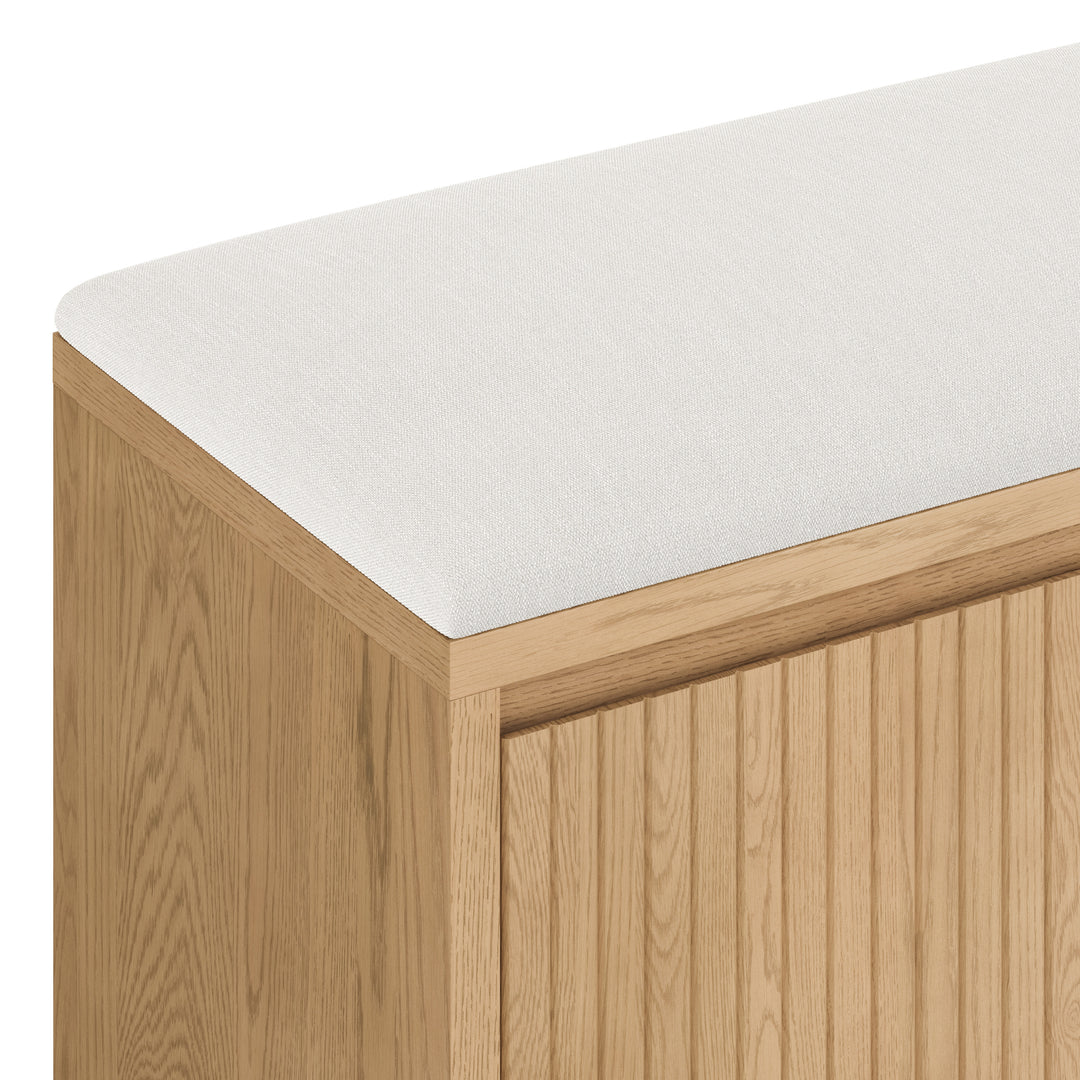 Kouva 47" Bench - Natural Oak and Santolina Gray