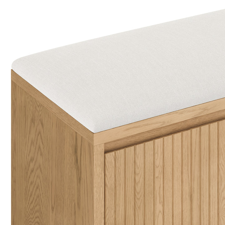 Kouva 47" Bench - Natural Oak and Santolina Gray