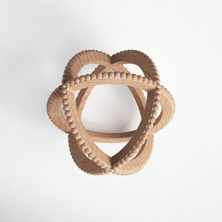 Delaney Decorative Ball Table Accent with Bead Trim