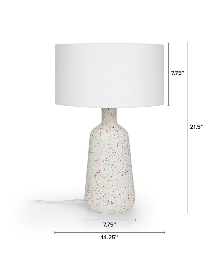 Ando Waxen White 21" Table Lamp