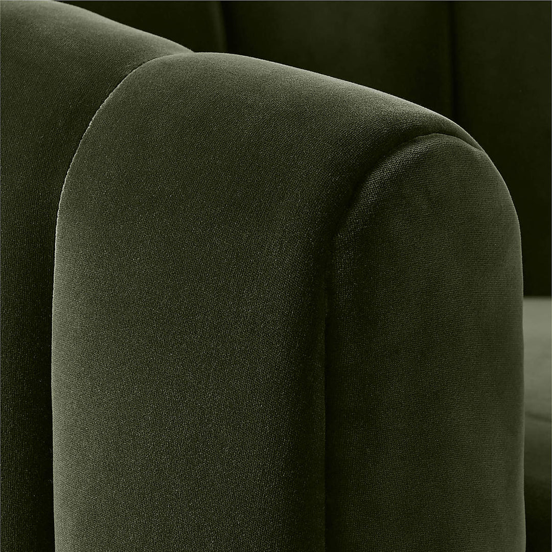 Fitz Green Velvet Swivel Chair