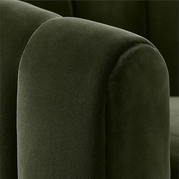 Fitz Green Velvet Swivel Chair