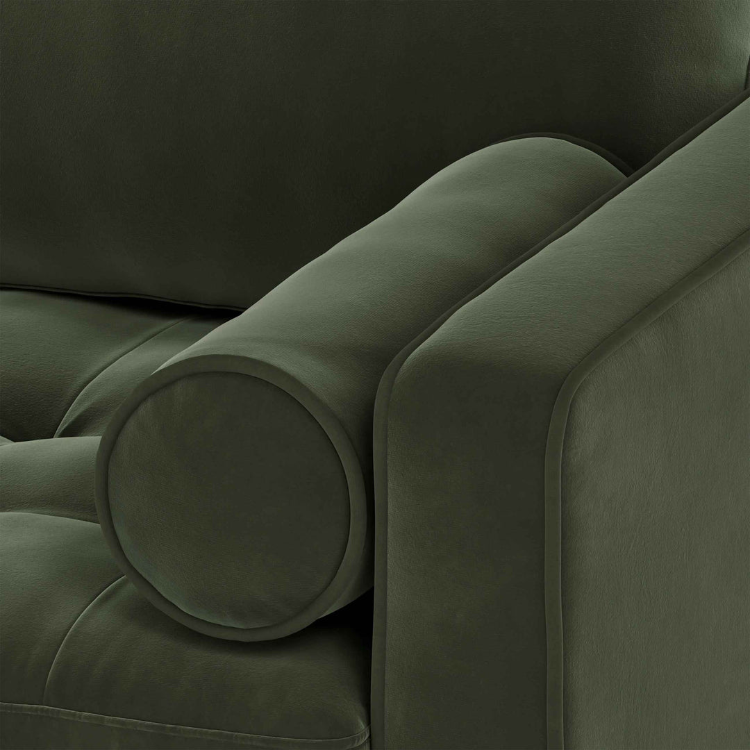 Sven Tufted Velvet Loveseat Plush Pacific Green