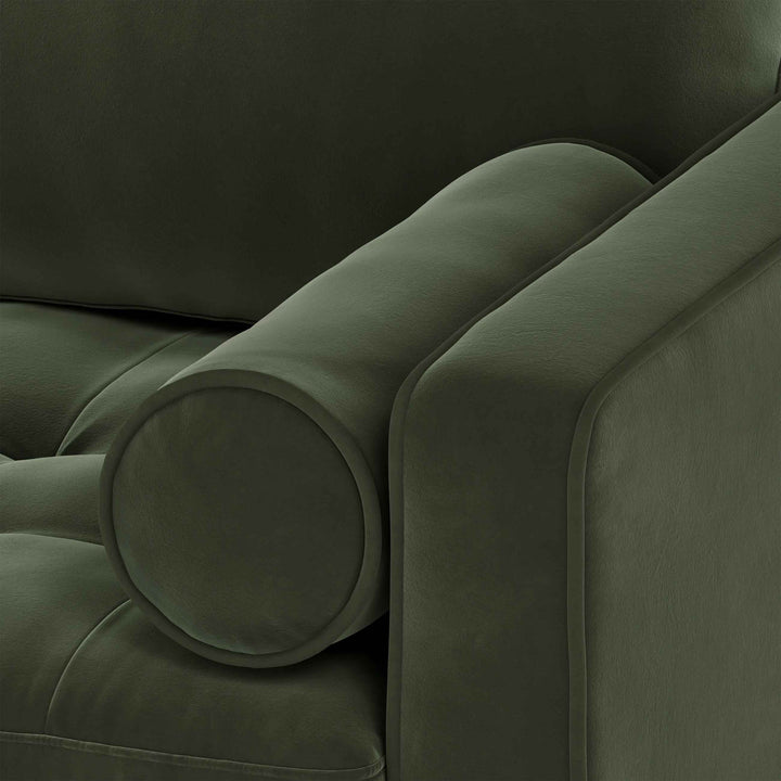 Sven Tufted Velvet Loveseat Plush Pacific Green