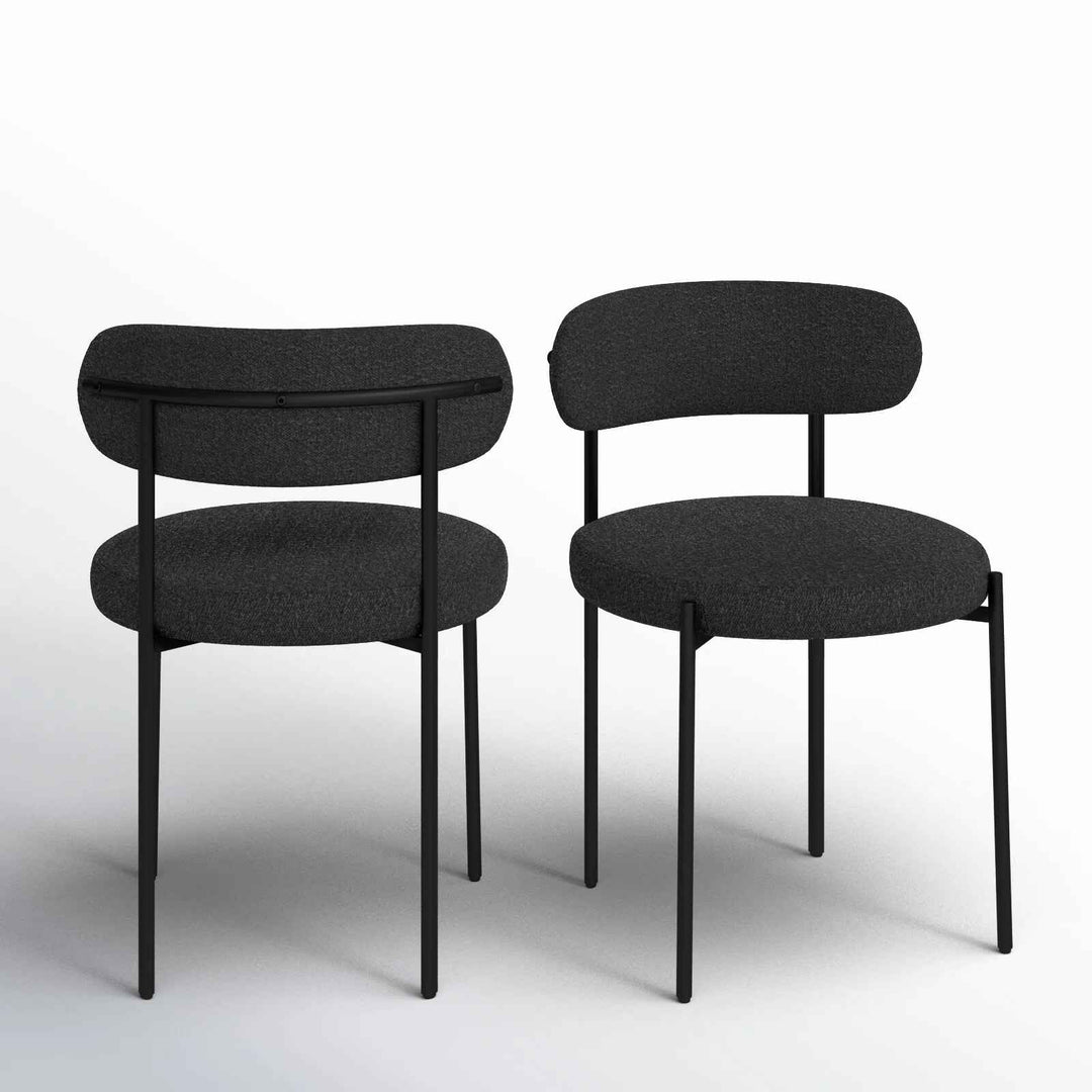 Sherwood Solid Back Boucle Side Chair (Set of 2)