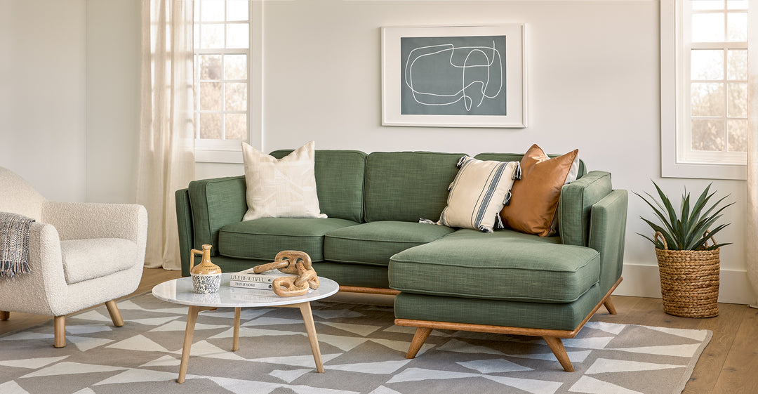 Timber Olio Green Right Sectional