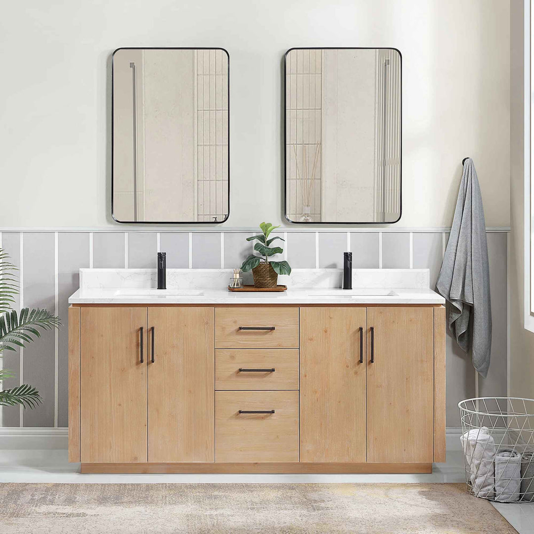 Cloverfield Double Bathroom Vanity with Cultured Marble Top