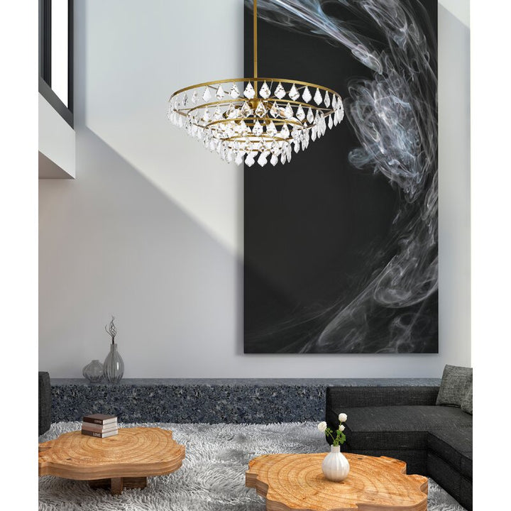 Marina 6 Light Unique Tiered Chandelier with Crystal