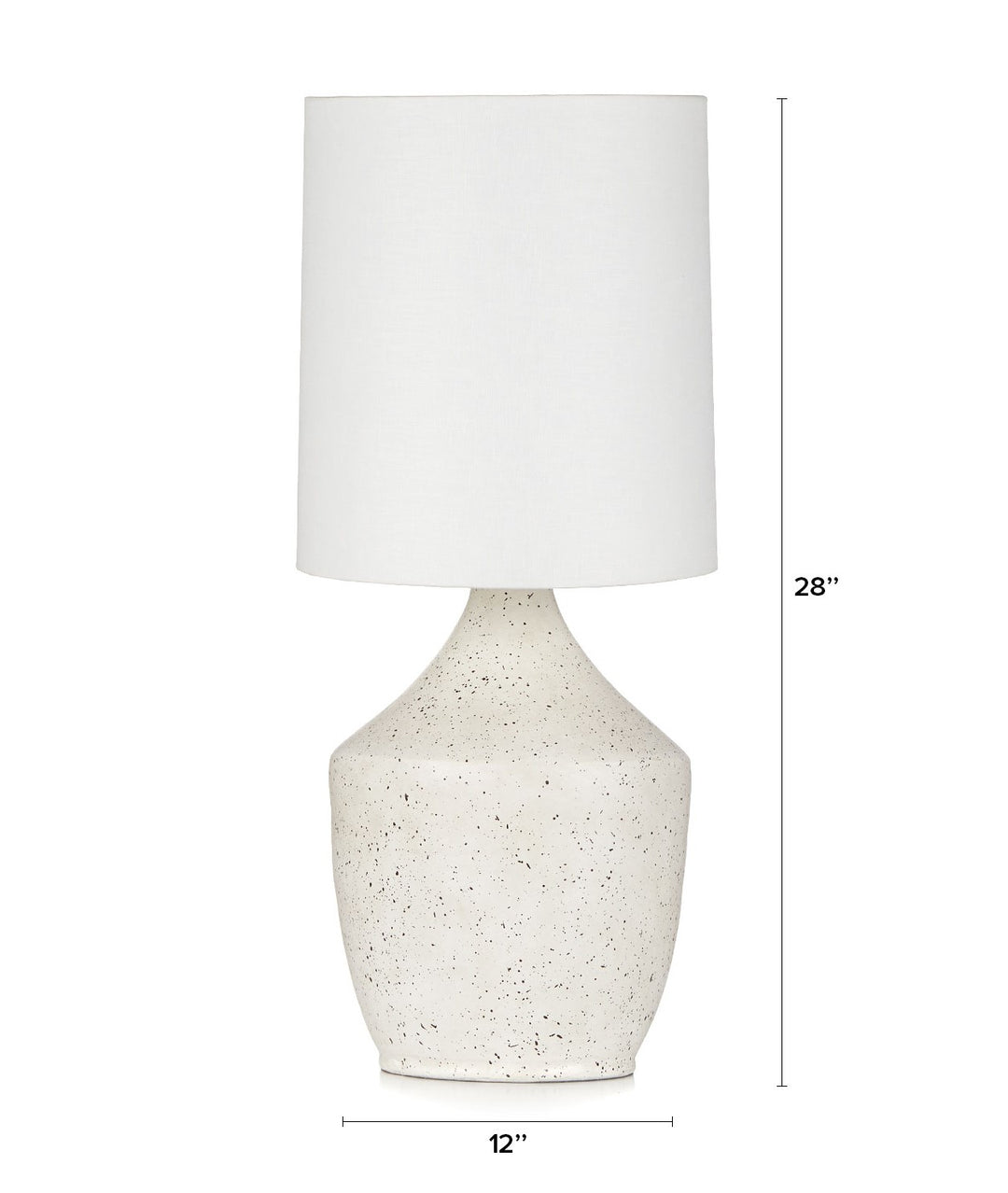 Rama White Table Lamp - 28"