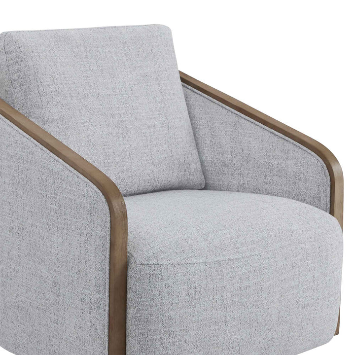 Nieve Upholstered Swivel Barrel Chair
