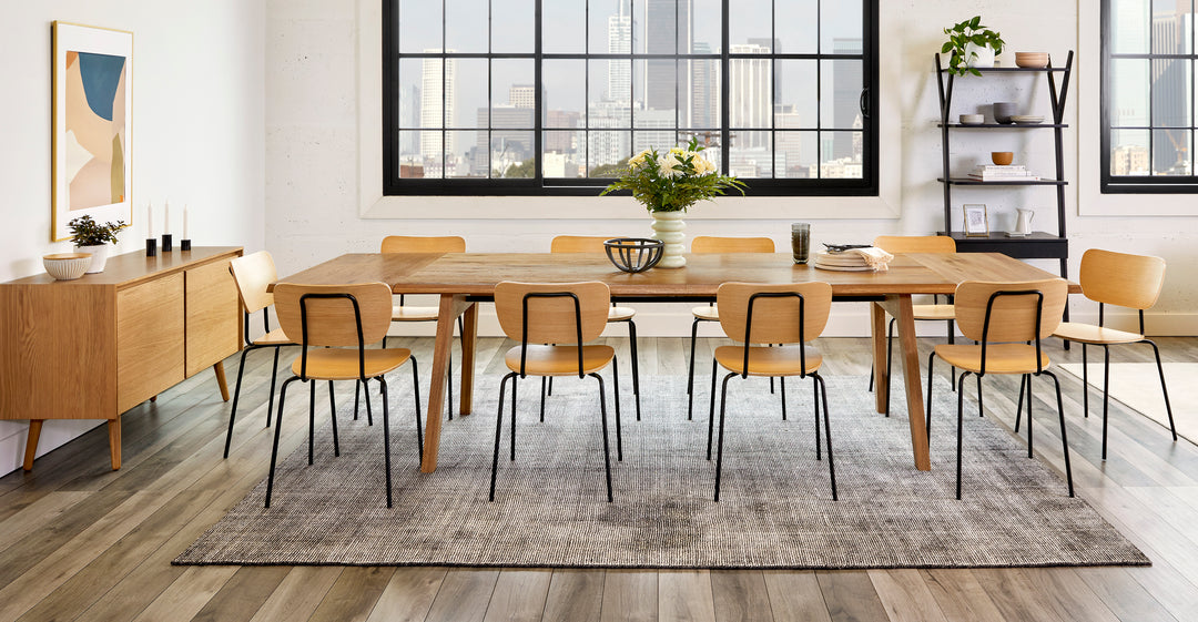 Madera Oak Dining Table, Extendable