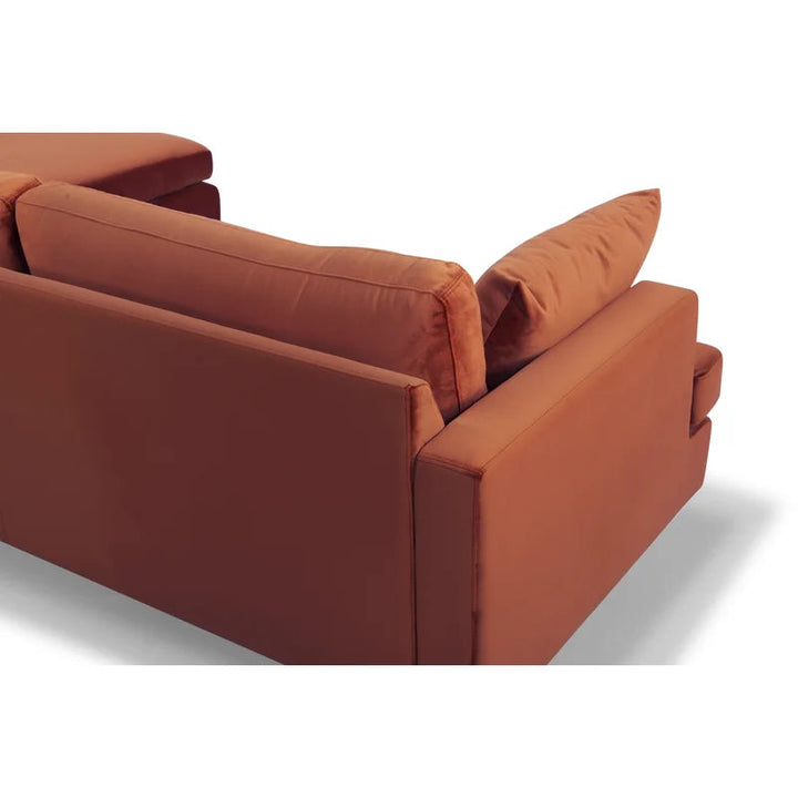 Oneal Velvet Stationary Sofa Chaise Sectional