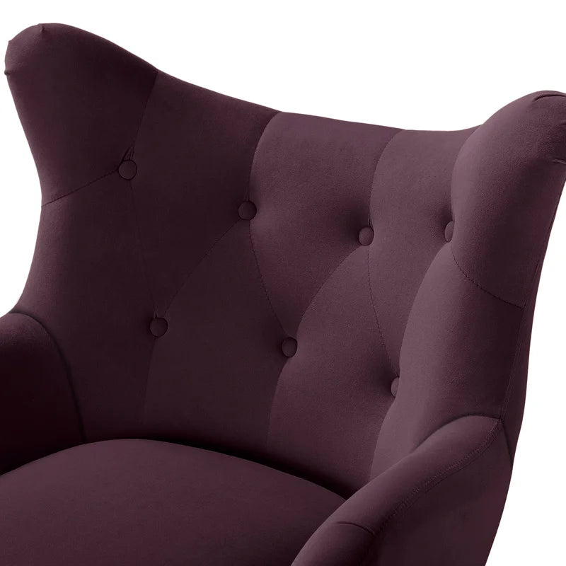 Avianna 29.25" Wide Tufted Polyester Wingback Chair