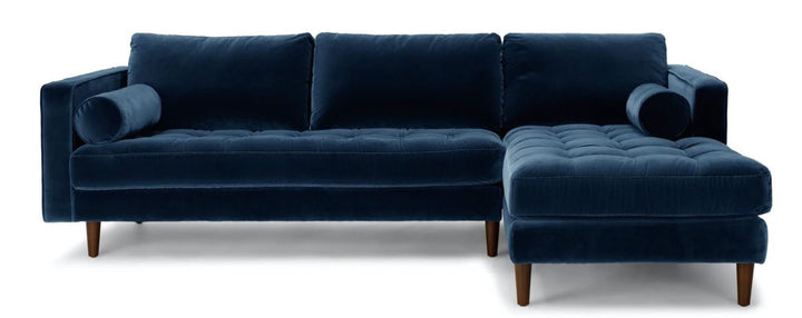 Sven Cascadia Blue Right Sectional Sofa